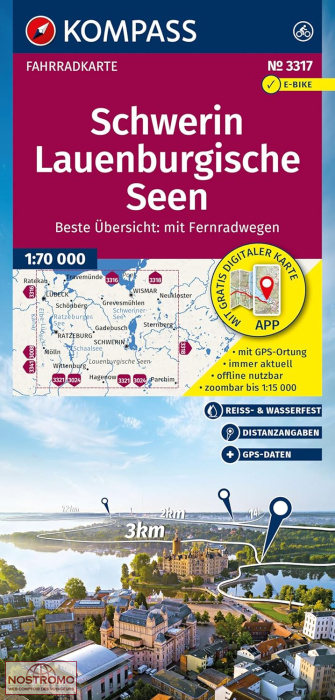 3320 MECKLENBURGISCHE SEENPLATTE | Kompass cycling map