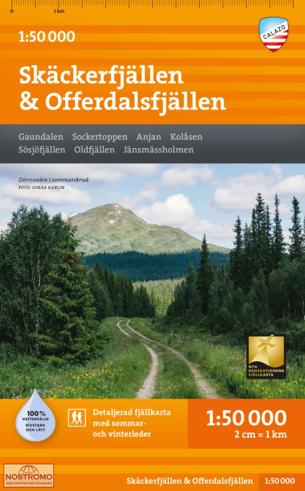 SKÄCKERFJÄLLEN & OFFERDALSFJÄLLEN | carte de randonnée Calazo