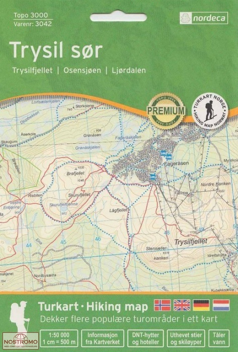 3042 TRYSIL SØR | carte de randonnée Nordeca