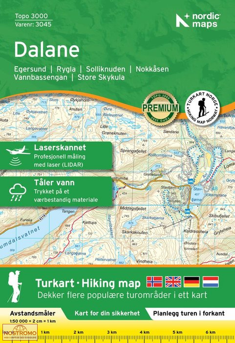 3045 DALANE | Nordic Maps hiking map