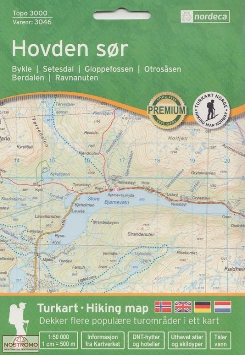 3046 HOVDEN SØR | carte de randonnée Nordeca