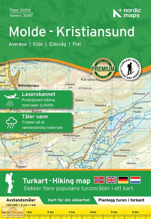 3047 MOLDE - KRISTIANSUND | Nordic Maps hiking map