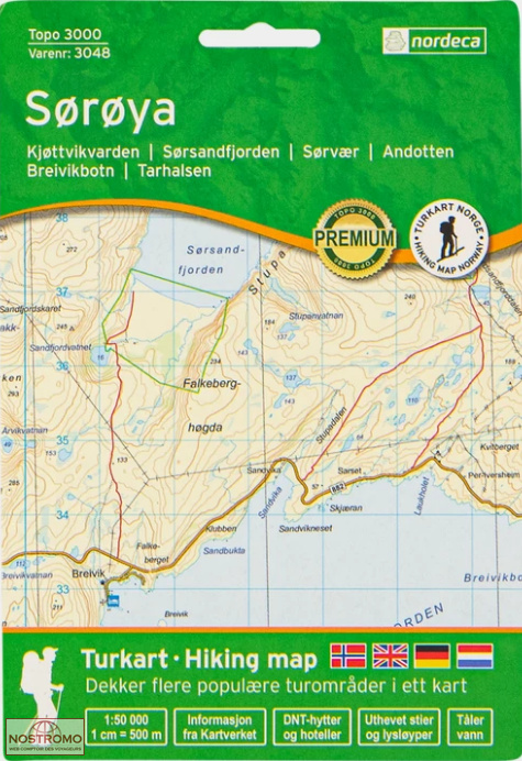 3048 SØRØYA | carte de randonnée Nordeca