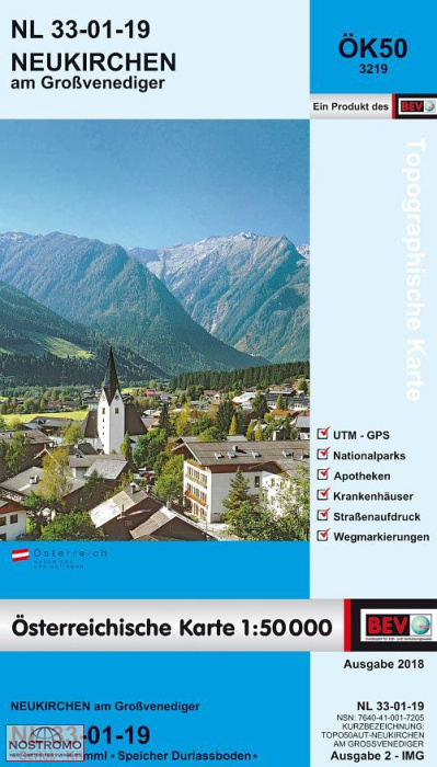 3219 NEUKIRCHEN AM GROSSVENEDIGER | carte topographique BEV