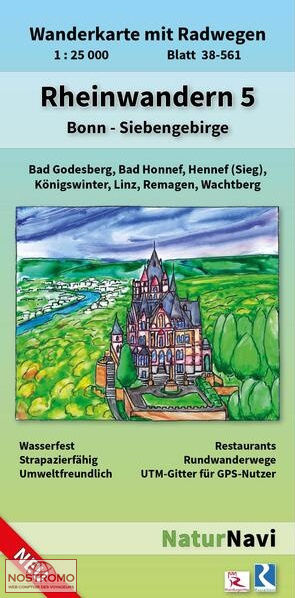 RHEINWANDERN 5 : BONN - SIEBENGEBIRGE | NaturNavi hiking map