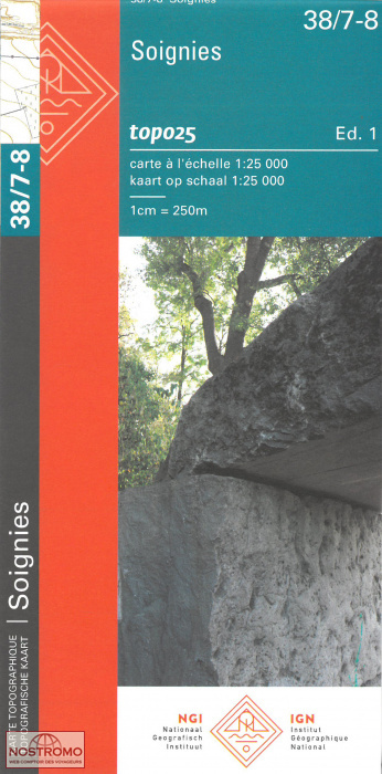 38/7-8 SOIGNIES | carte topographique NGI/IGN