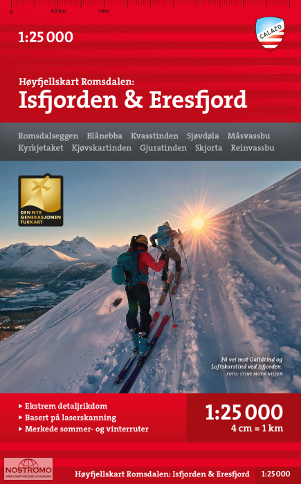 ISFJORDEN & ERESFJORD | carte de randonnée Calazo