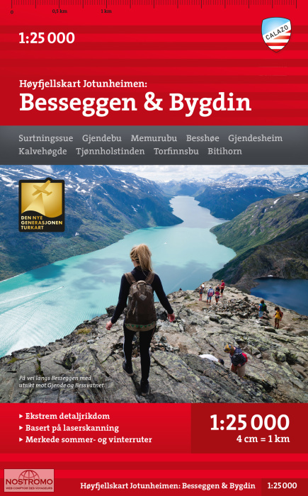 BESSEGGEN & BYGDIN | carte de randonnée Calazo