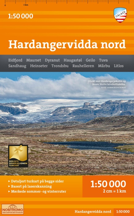 HARDANGERVIDDA NORD | carte de randonnée Calazo