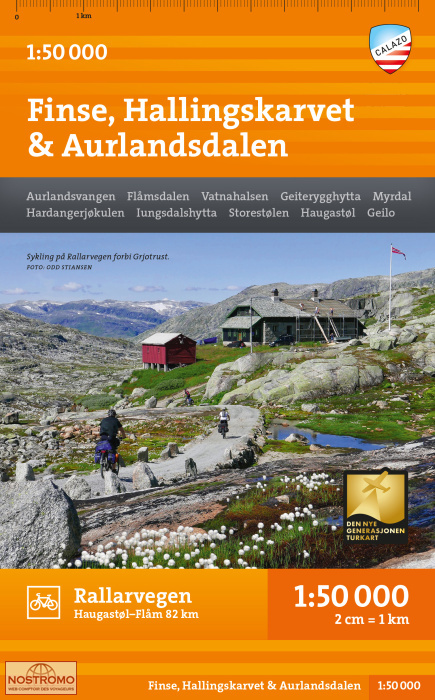FINSE, HALLINGSKARVET & AURLANDSDALEN | carte de randonnée Calazo