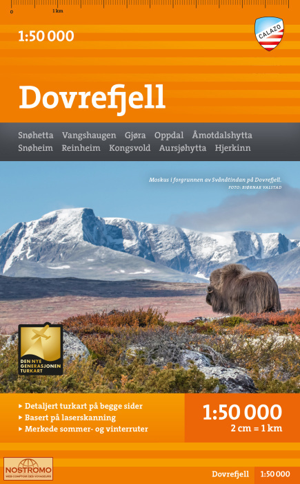 DOVREFJELL | carte de randonnée Calazo