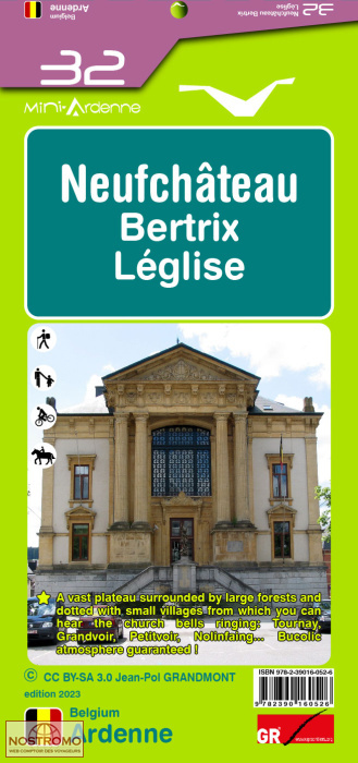 32 NEUFCHÂTEAU - BERTRIX - LÉGLISE | carte de randonnée Mini-Ardenne