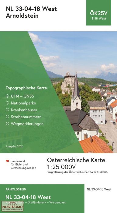 3118-WEST ARNOLDSTEIN | carte topographique BEV