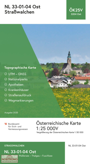3204-OST STRASSWALCHEN | carte topographique BEV