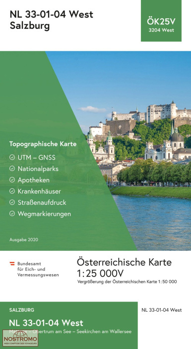 3204-WEST SALZBURG | carte topographique BEV