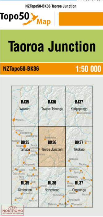BK36 TAOROA JUNCTION | carte topographique LINZ