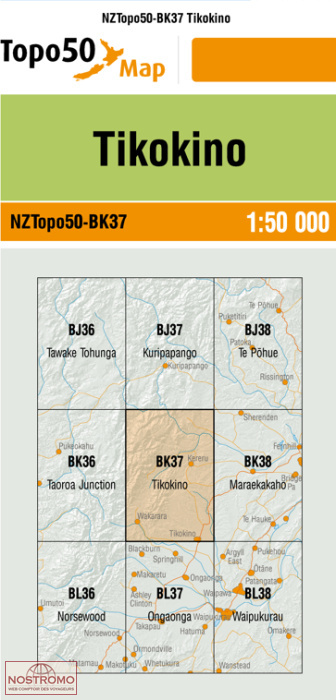 BK37 TIKOKINO | carte topographique LINZ