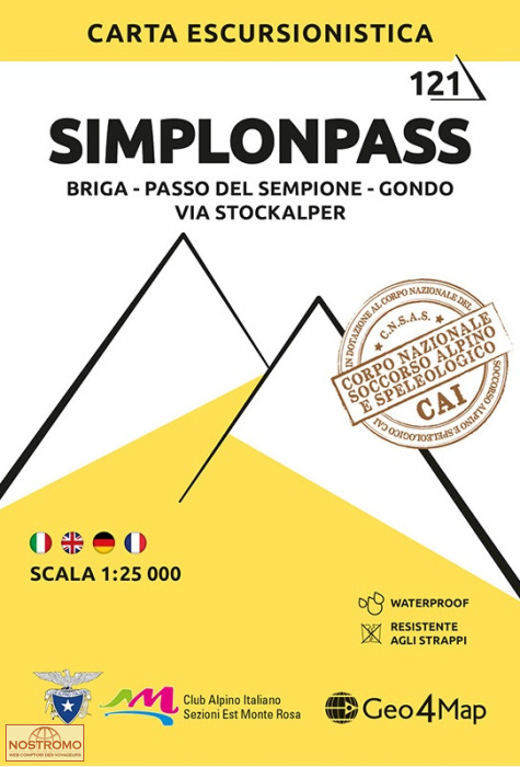 SIMPLONPASS 121 | carte de randonnée Geo4map