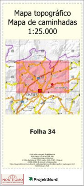 034 CHAVES | carte topographique Projektnord