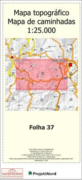 037 REBORDAOS (BRAGANÇA) | carte topographique Projektnord