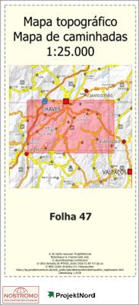 047 CHAVES (SUL) | carte topographique Projektnord