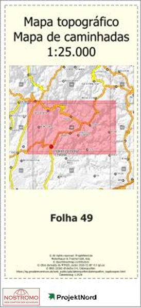 049 TORRE DE DONA CHAMA (MIRANDELA) | carte topographique Projektnord