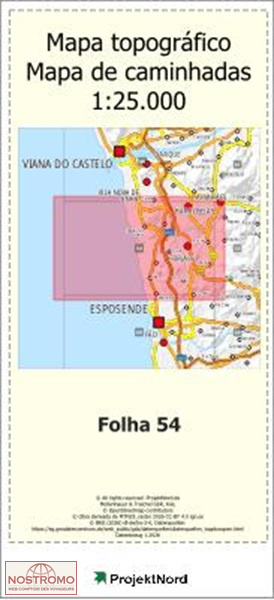 054 CASTELO DO NEIVA (VIANA DO CASTELO) | carte topographique Projektnord