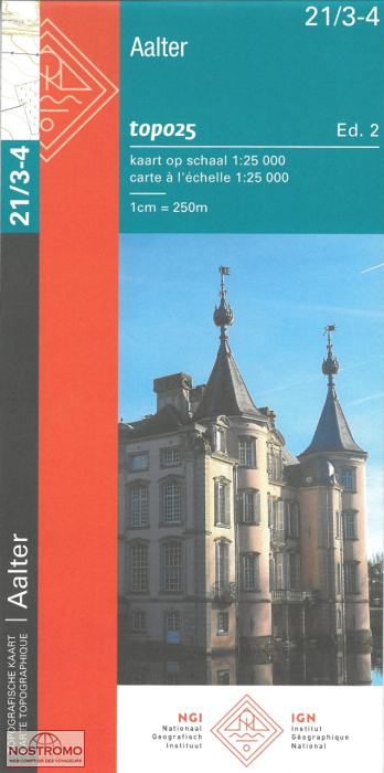21/3-4 AALTER | carte topographique NGI/IGN