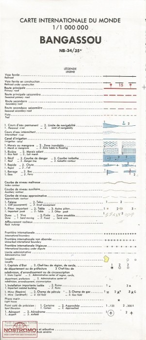 CIM BANGASSOU | carte topographique IGN