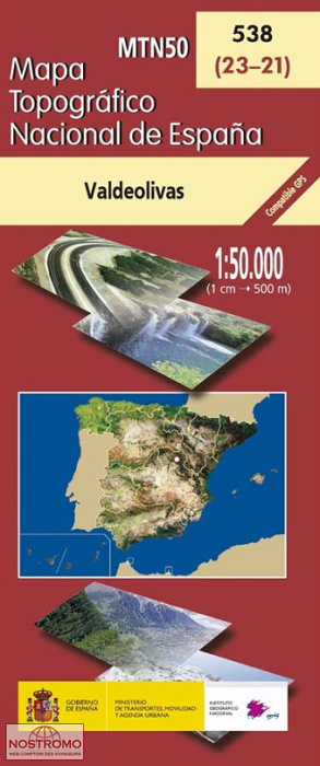538 VALDEOLIVAS | carte topographique CNIG