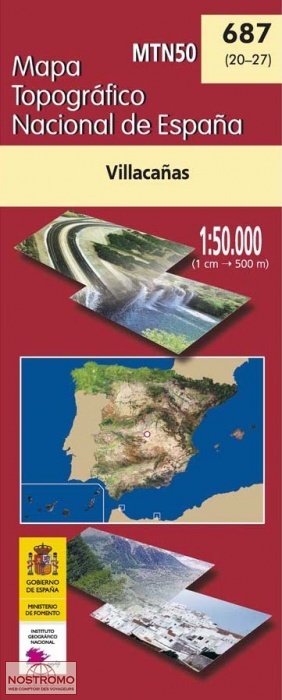687 VILLACAÑAS | carte topographique CNIG