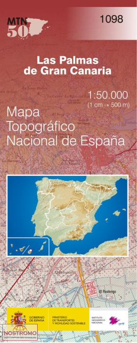 1098 LAS PALMAS DE GRAN CANARIA | carte topographique CNIG
