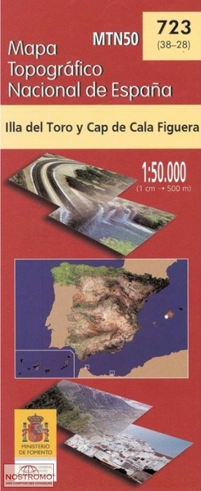 723 ILLA DEL TORO Y CAP DE CALA FIGUERA | carte topographique CNIG