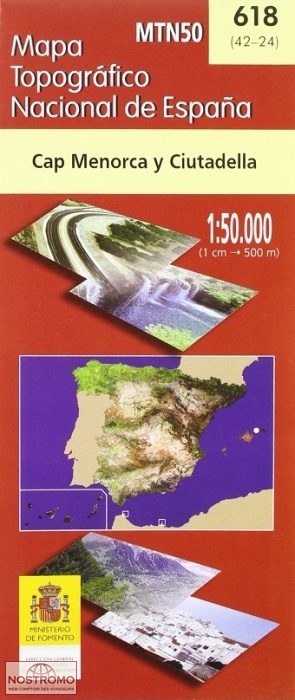 618 CAP MENORCA Y CIUTADELLA | carte topographique CNIG
