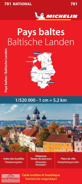 PAYS BALTES 781 | carte routière Michelin