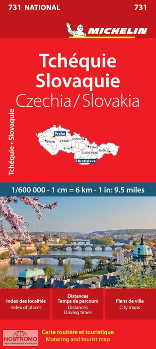TCHÈQUIE ET SLOVAQUIE 731 | carte routière Michelin