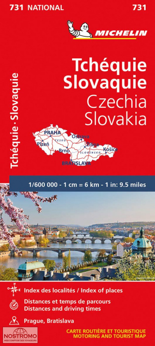 TCHÈQUIE ET SLOVAQUIE 731 | carte routière Michelin