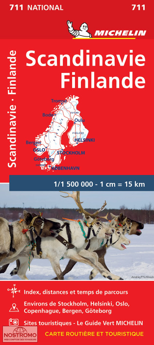 SCANDINAVIE - FINLANDE 711 | carte routière Michelin