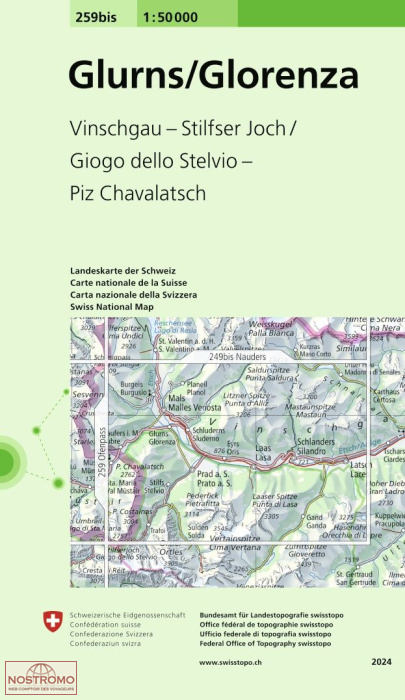 259BIS GLURNS/GLORENZA | Swisstopo topographic map