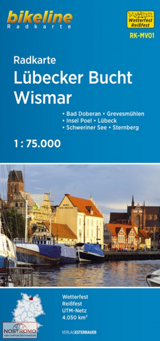 MV01 LÜBECKER BUCHT - WISMAR | carte de cyclotourisme Esterbauer