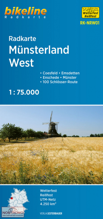 NRW01 MÜNSTERLAND WEST | Esterbauer cycling map