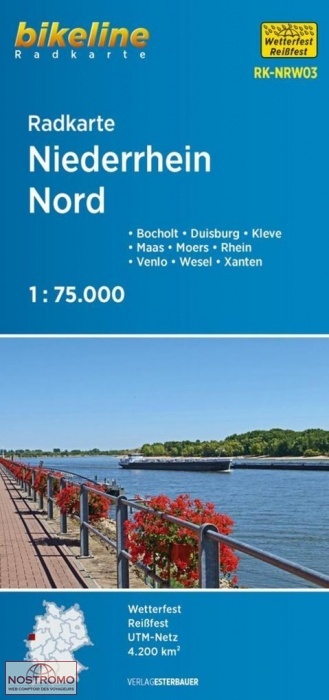 NRW03 NIEDERRHEIN NORD  | Esterbauer cycling map
