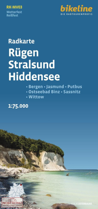 MV03 RÜGEN - STRALSUND - HIDDENSEE | carte de cyclotourisme Esterbauer