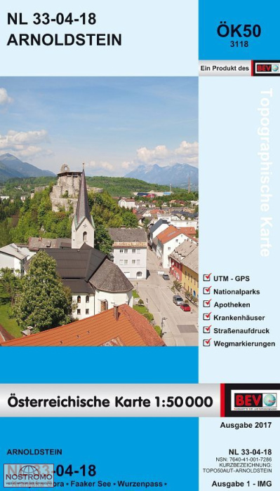 3118 ARNOLDSTEIN | carte topographique BEV