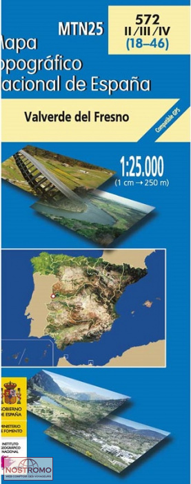 572-2/3/4 VALVERDE DEL FRESNO | carte topographique CNIG