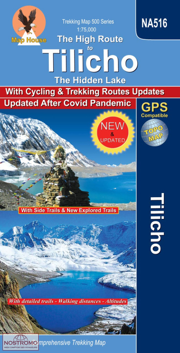 THE HIGH ROUTE TO TILICHO - NA 516 | Nepamaps trekking map