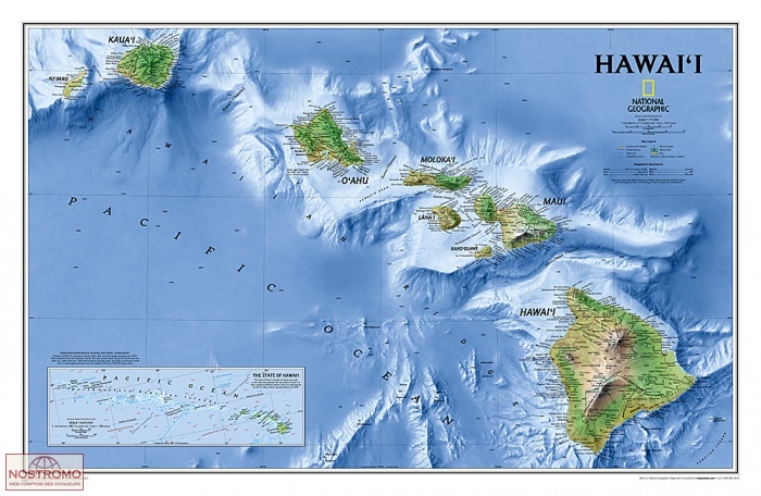 HAWAII | National Geographic wall map