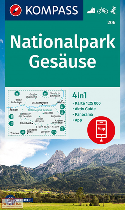 NATIONALPARK GESÄUSE 206 | Kompass hiking map