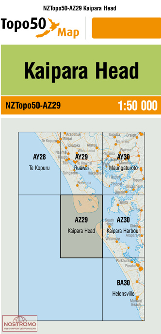 AZ29 KAIPARA HEAD | carte topographique LINZ