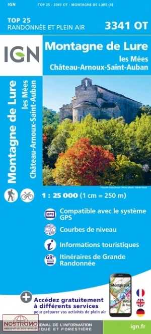 3341OT MONTAGNE DE LURE | carte de randonnée IGN